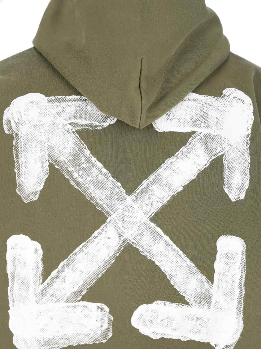 Off-White "Spray Arrow" Hoodie – Green