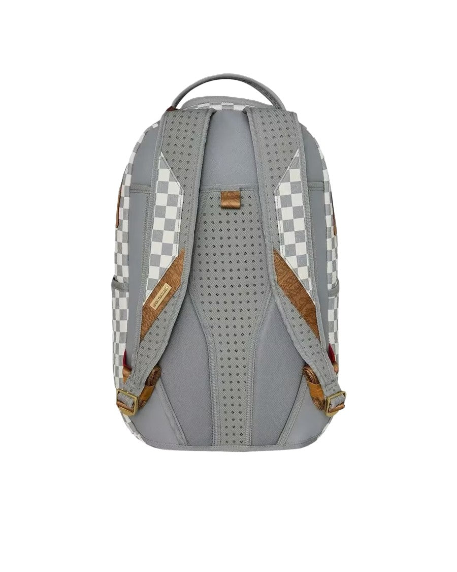 Sprayground Embossed Cream Check Backpack