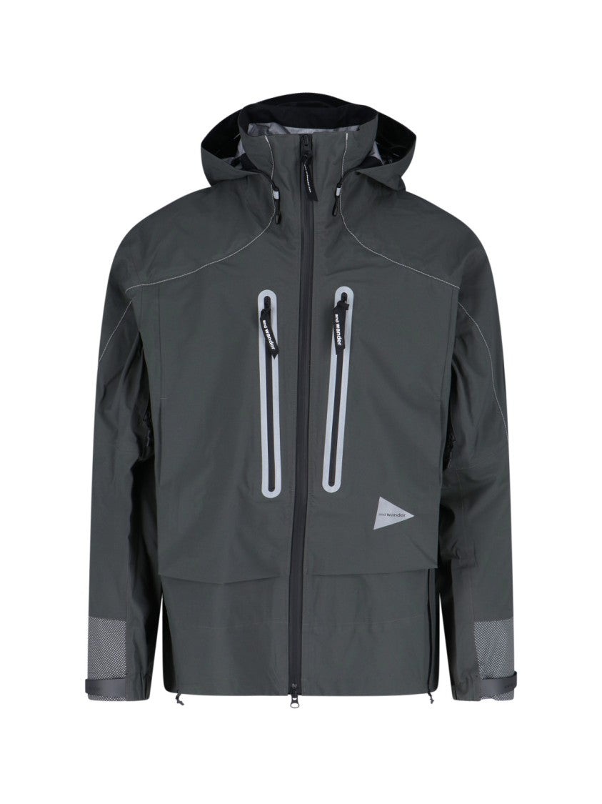 And Wander "Pertex Shield" Zip Waterproof Jacket – Grey
