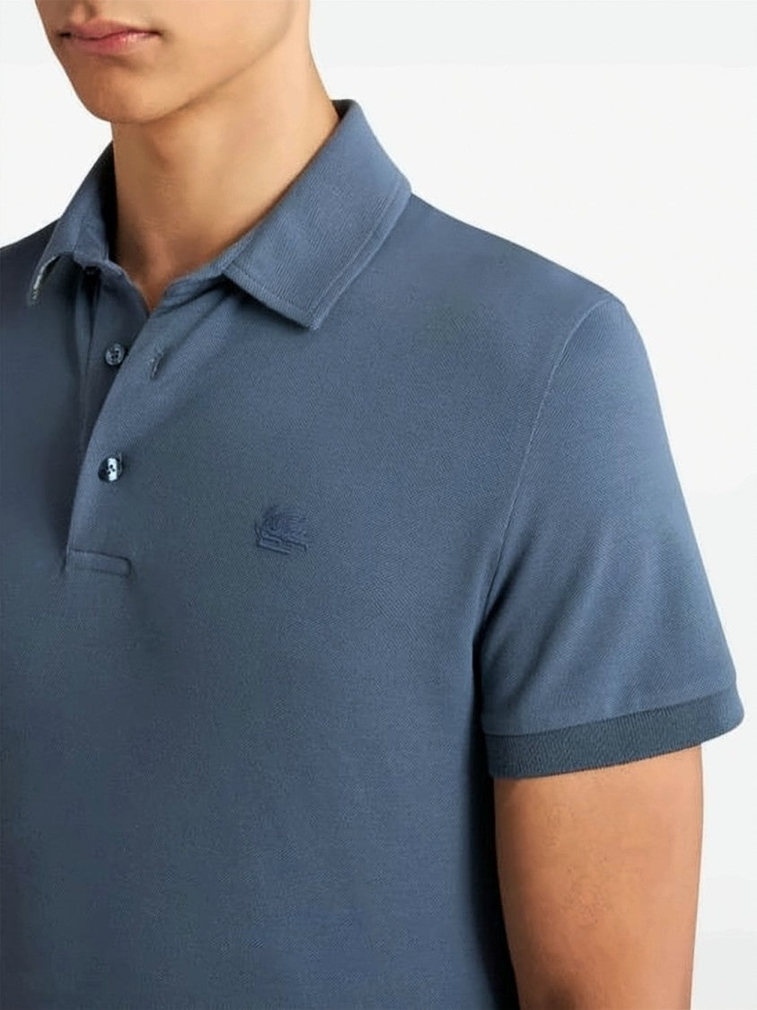 Etro Classic Textured Cotton Polo