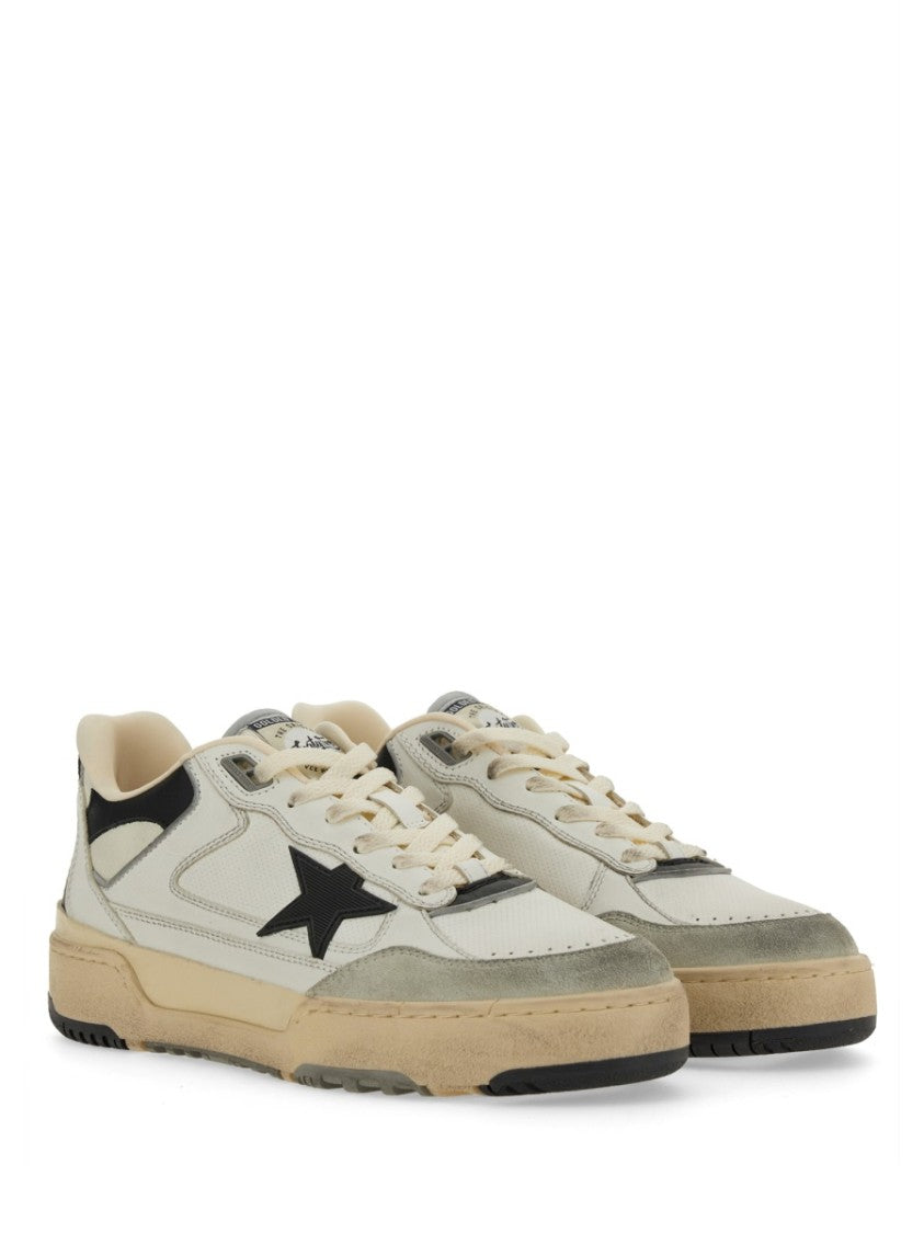 Golden Goose Leather And Textile Sneakers With Star Detail