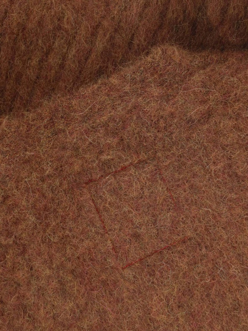 Uma Wang Brown Crewneck Alpaca-Blend Knit Sweater