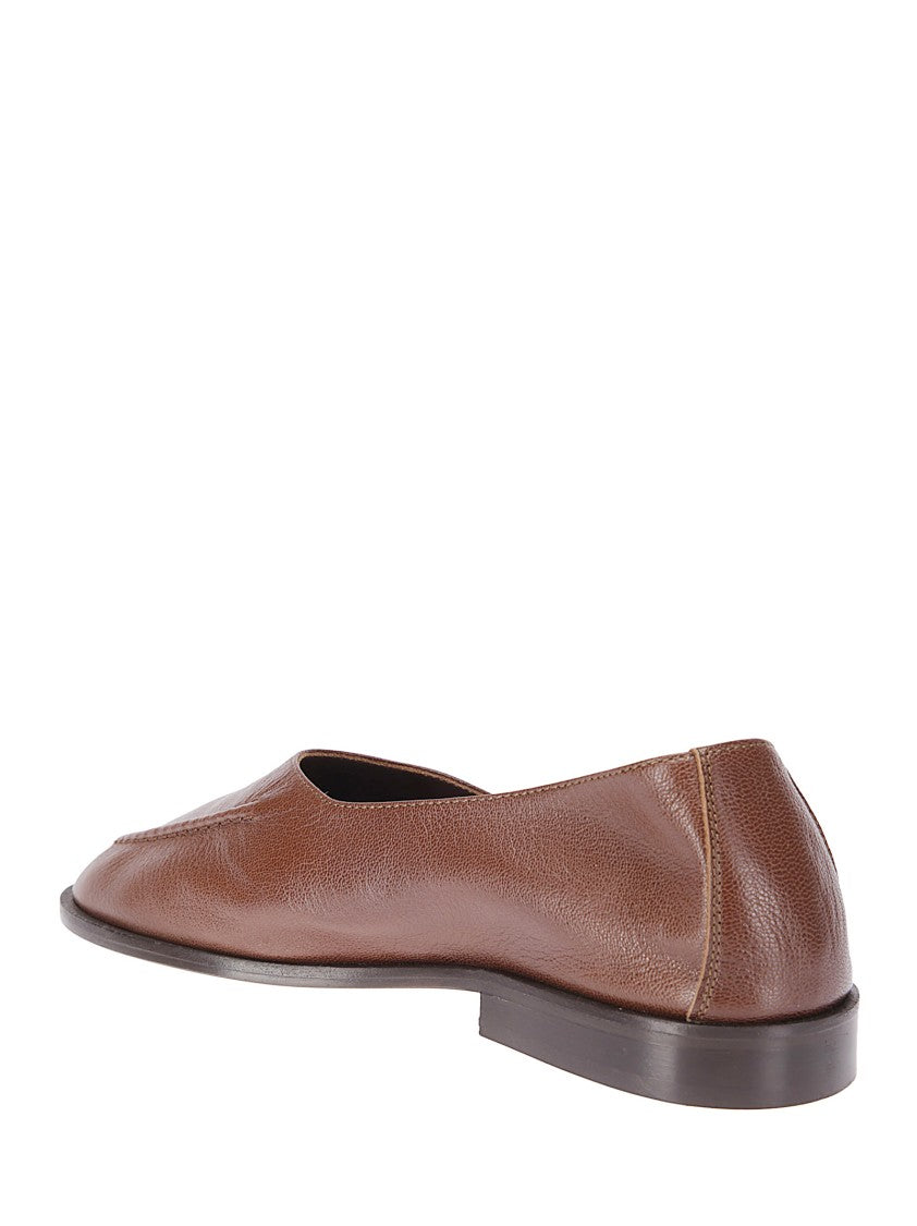 Hereu Soft Brown Leather Ballerinas