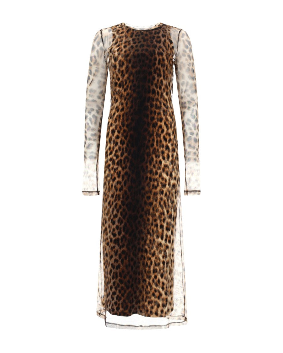 Sportmax Animal Print Tulle Dress