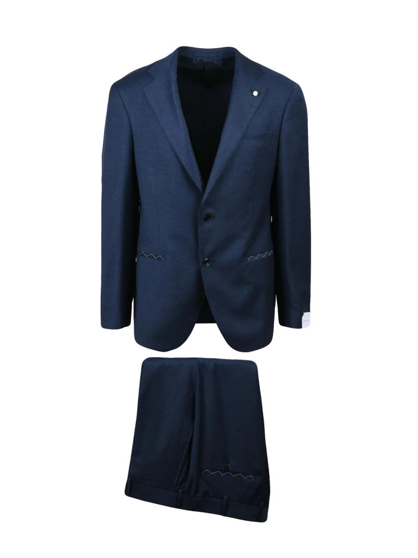 Luigi Bianchi Virgin Wool Stretch Sartorial Suit With Rounded Jacket