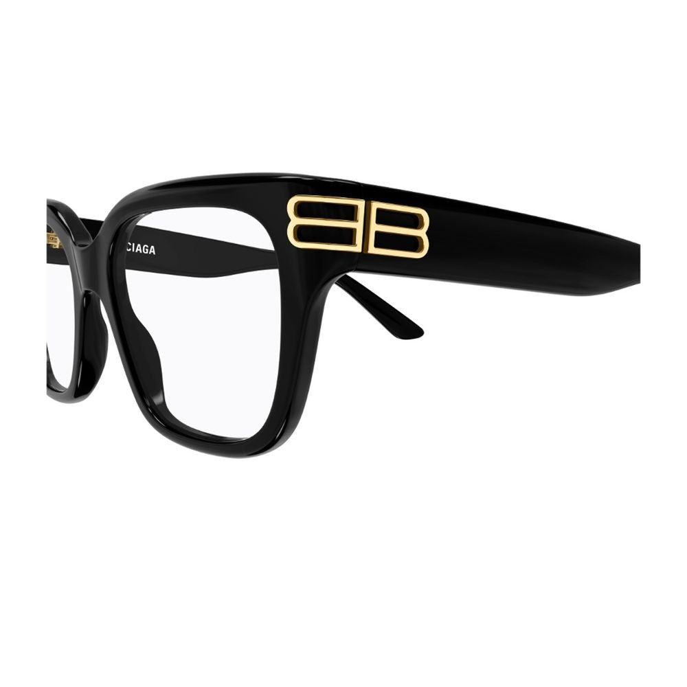 Balenciaga Bb0437o Everyday Line Square Black Acetate Optical Glasses