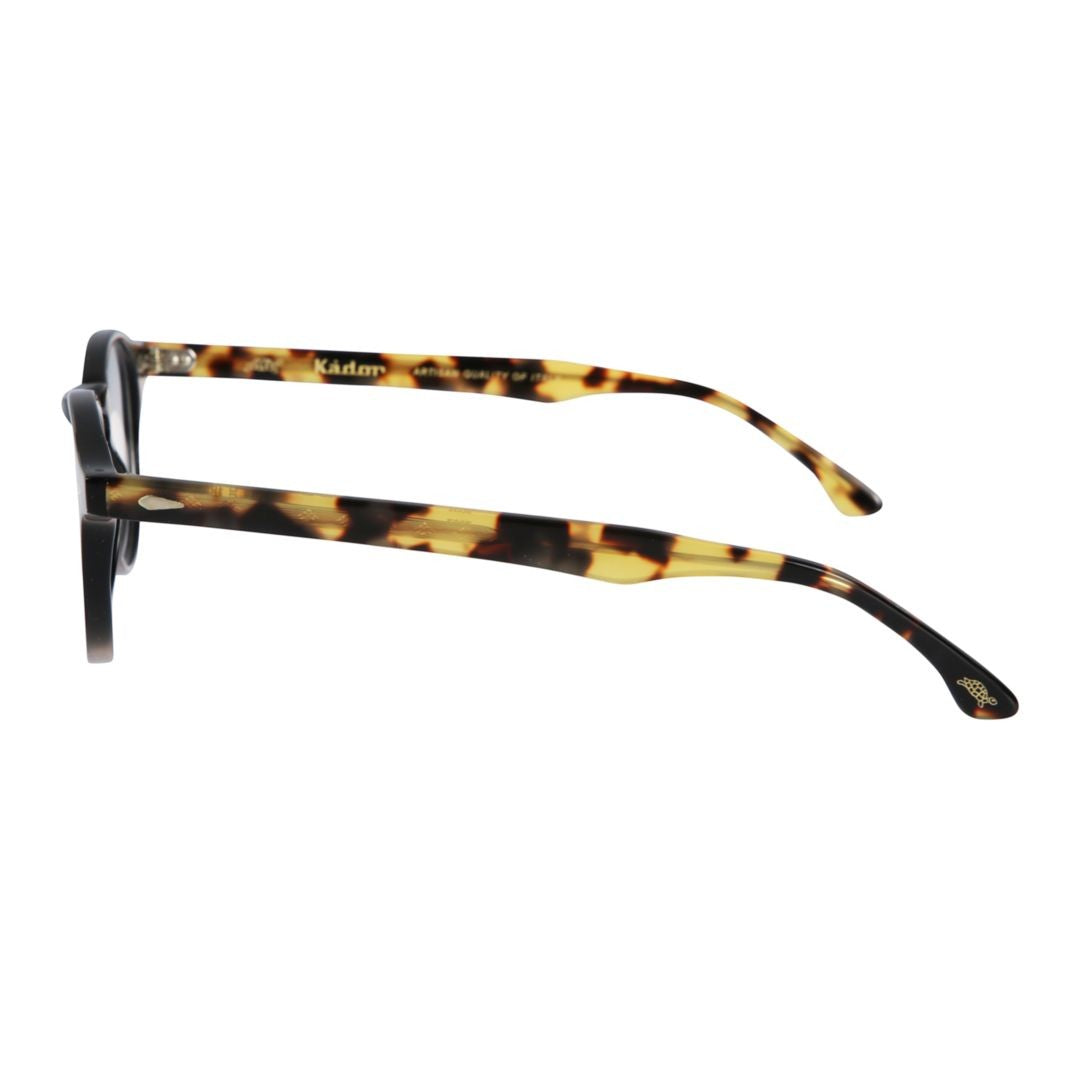 Kador Oxford Classic Round Frame Eyeglasses With Tortoiseshell Temples