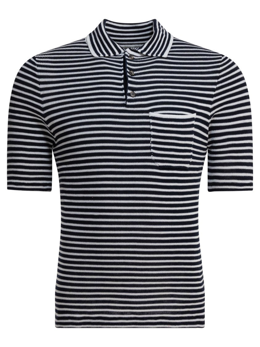 Rakki' Ribbed Blue Polo Shirt