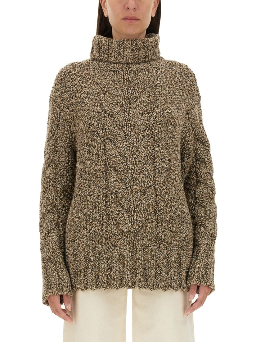 Kiton Knit Oversized Sweater With High Neck