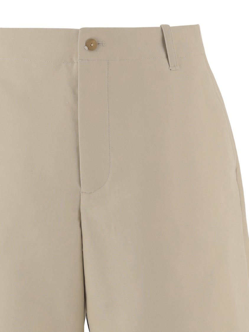 Jacquemus Knee-Length Beige Shorts With Button Closure