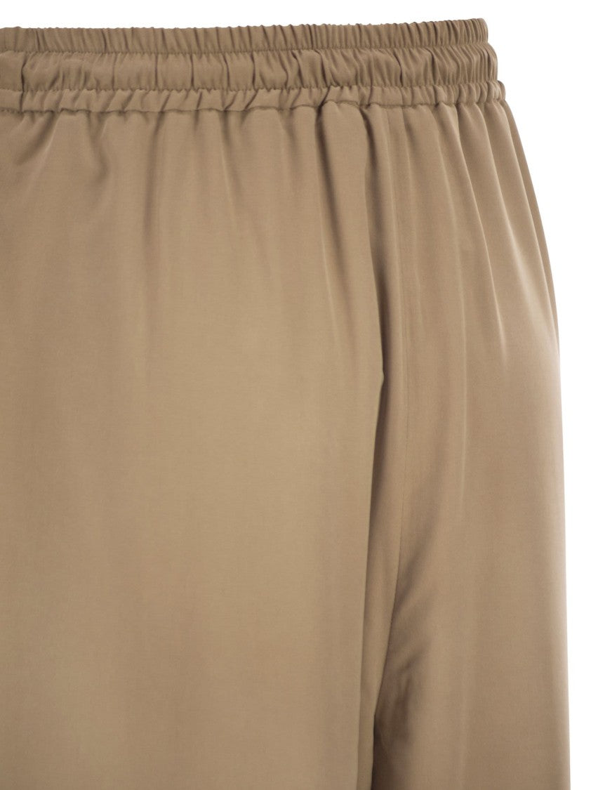 Max Mara Mxmgenero - Wide-Leg Trousers In Washed Silk