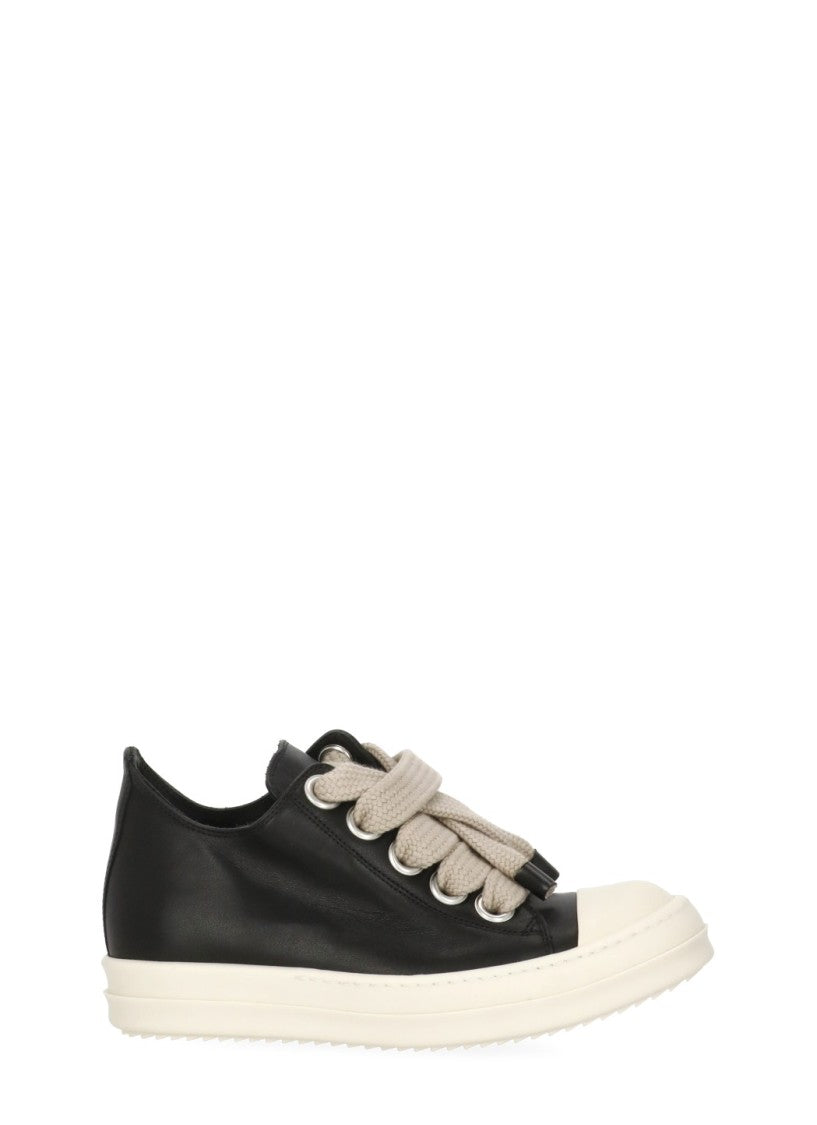 Rick Owens Black White Round Tip Sneakers