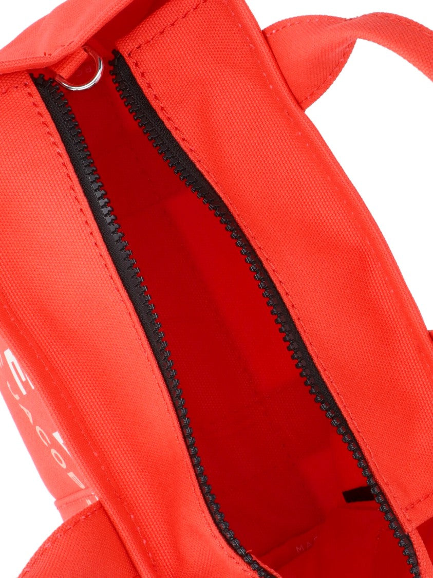 Marc Jacobs Small Orange Canvas Tote With Adjustable Strap