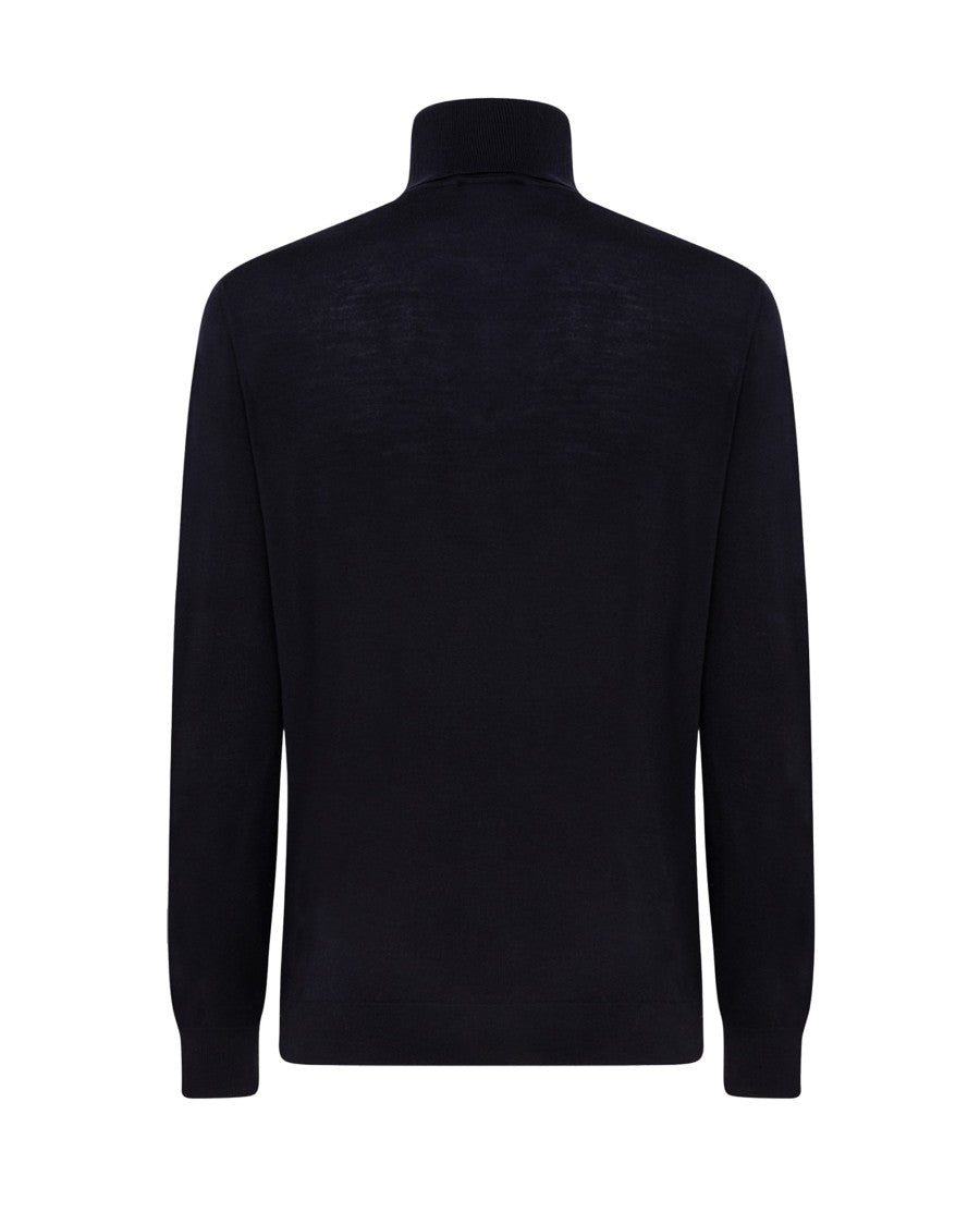 Alpha Studio Black Merino Wool Sweater
