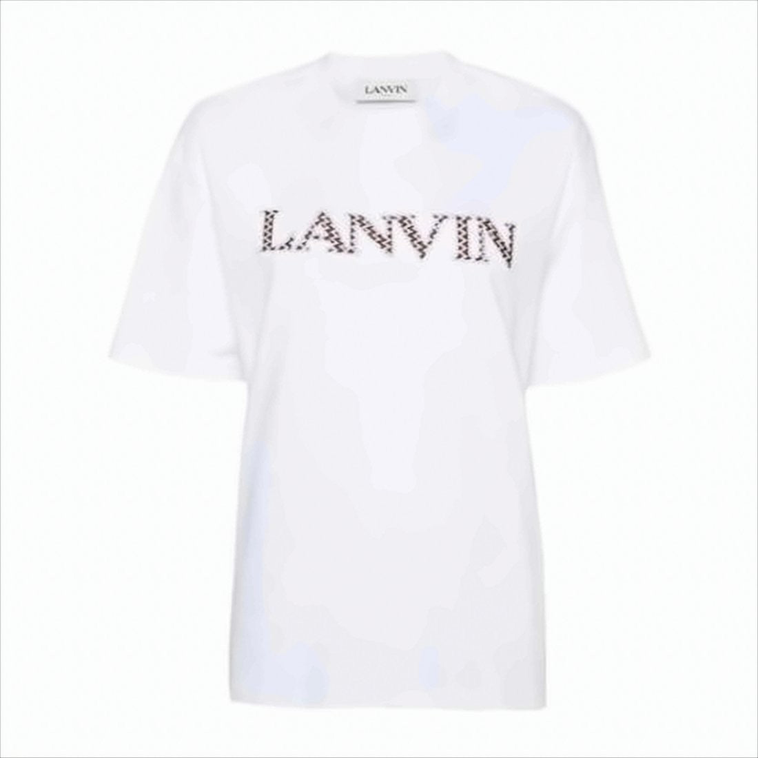Lanvin Short-Sleeve Crew Neck T-Shirt With Bold Logo Print