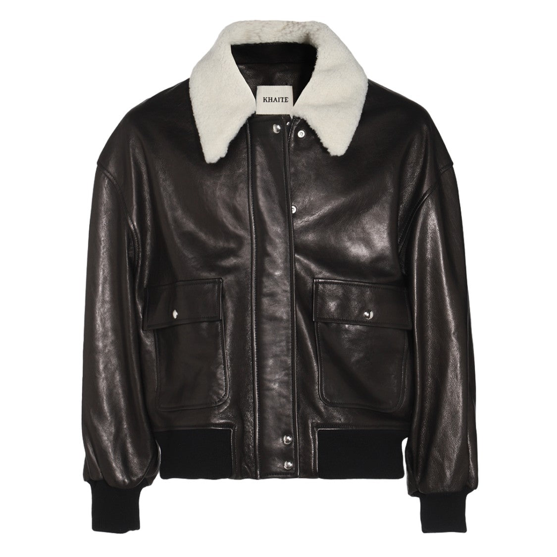 Khaite Sleek Black Leather Jacket