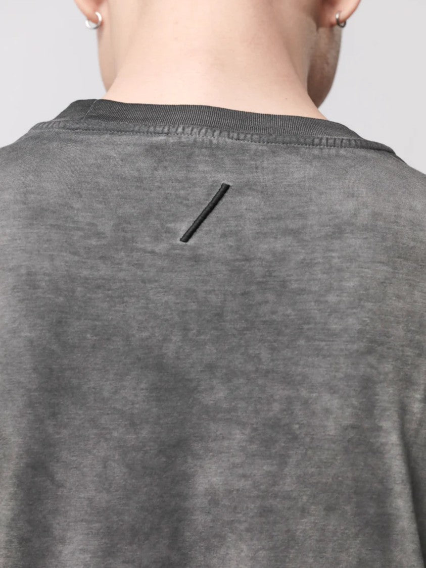 Thom Krom Washed Charcoal Grey Cotton T-Shirt