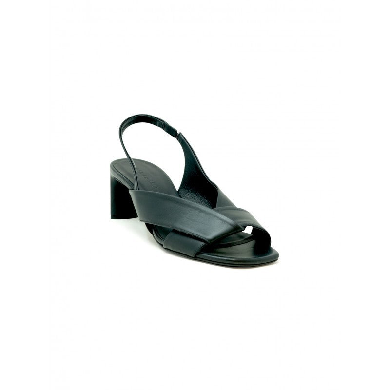 Roberto Del Carlo 11709 Black Leather Sandals