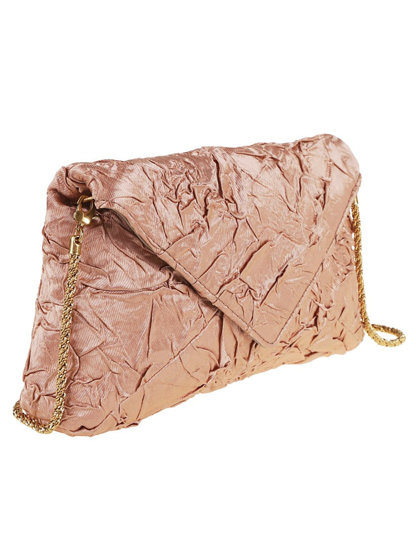 Dries Van Noten Crinkled Texture Wallet With Chain Strap