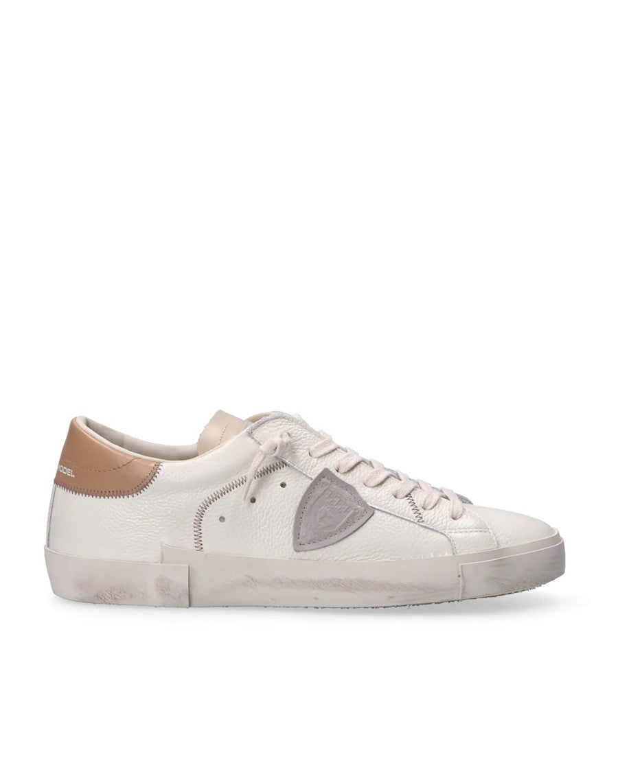 Philippe Model Prx Low Men's Sneakers Milk Deer Calf Mud