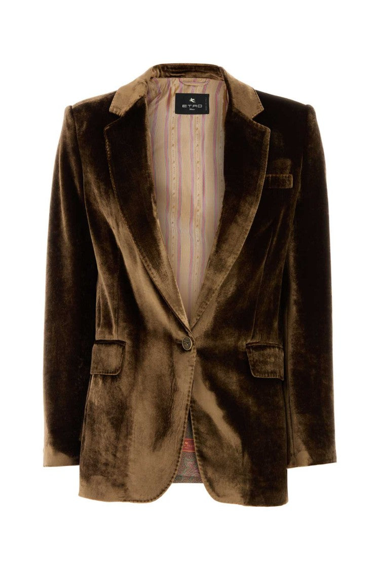Etro Brown Velvet Blazer
