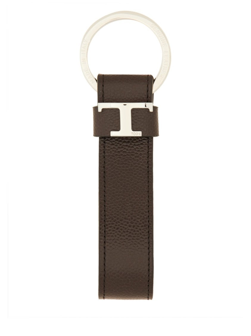 Tod's "T Timeless" Logo Keychain