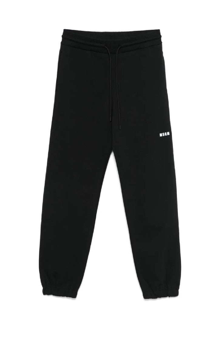Msgm Relaxed-Fit Black Sweatpants
