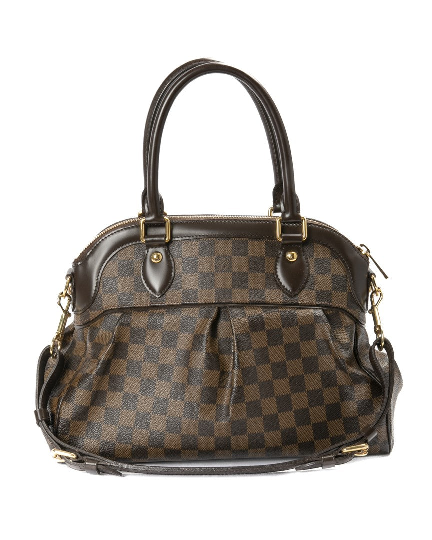 Louis Vuitton Trevi Mm Shoulder Bag With Damier Ebene Canvas