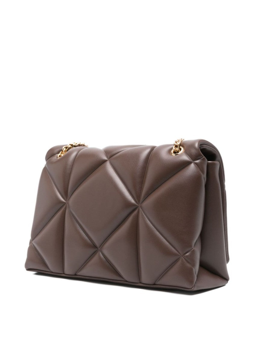 Love Moschino Quilted Shoulder Bag With Gold-Tone Logo Plaque