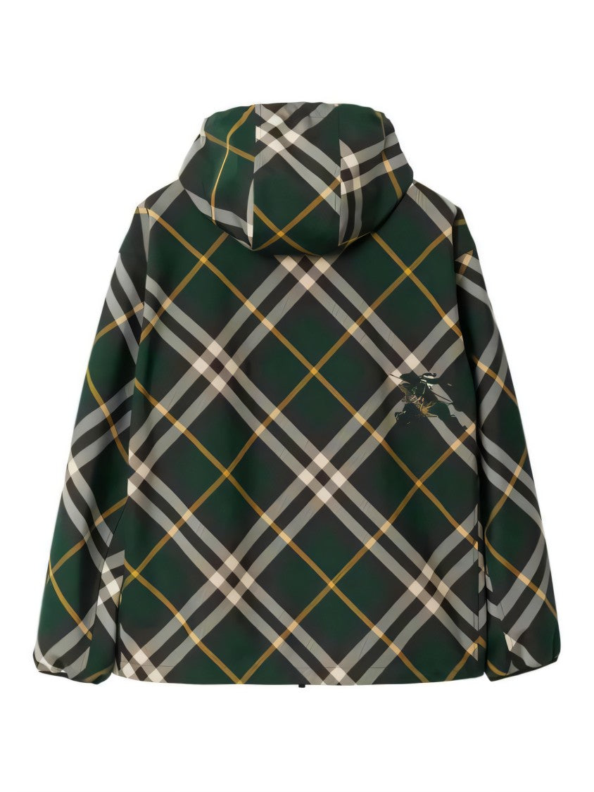 Burberry Plaid Hooded Jacket