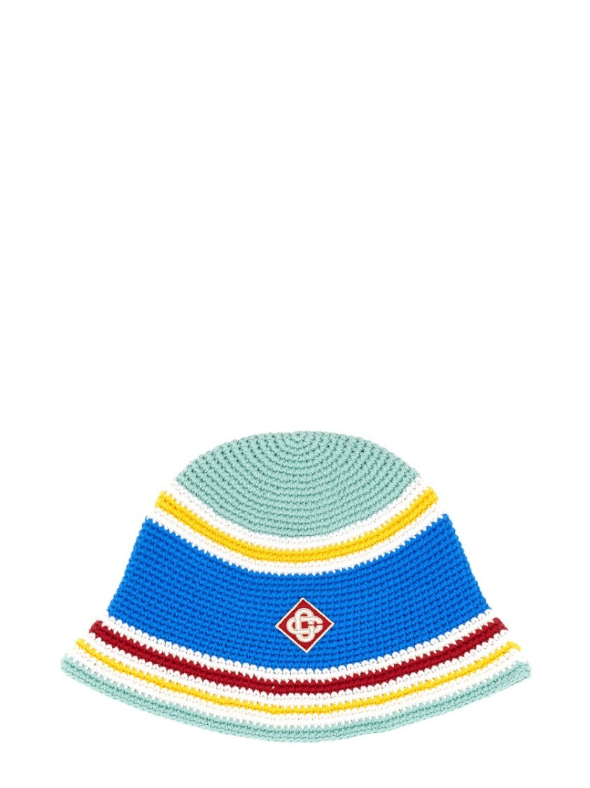 Casablanca Crochet Beanie Hat With Wide Brim And Vibrant Palette