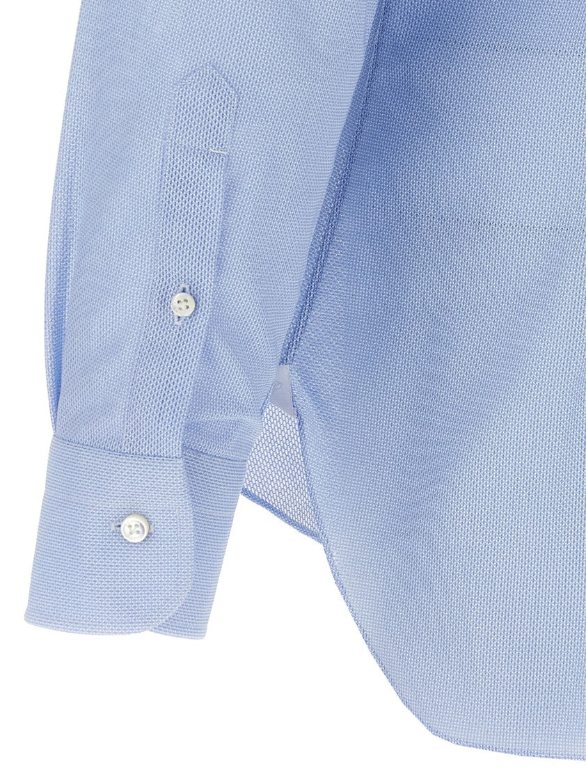 Barba Honeycomb Cotton Shirt