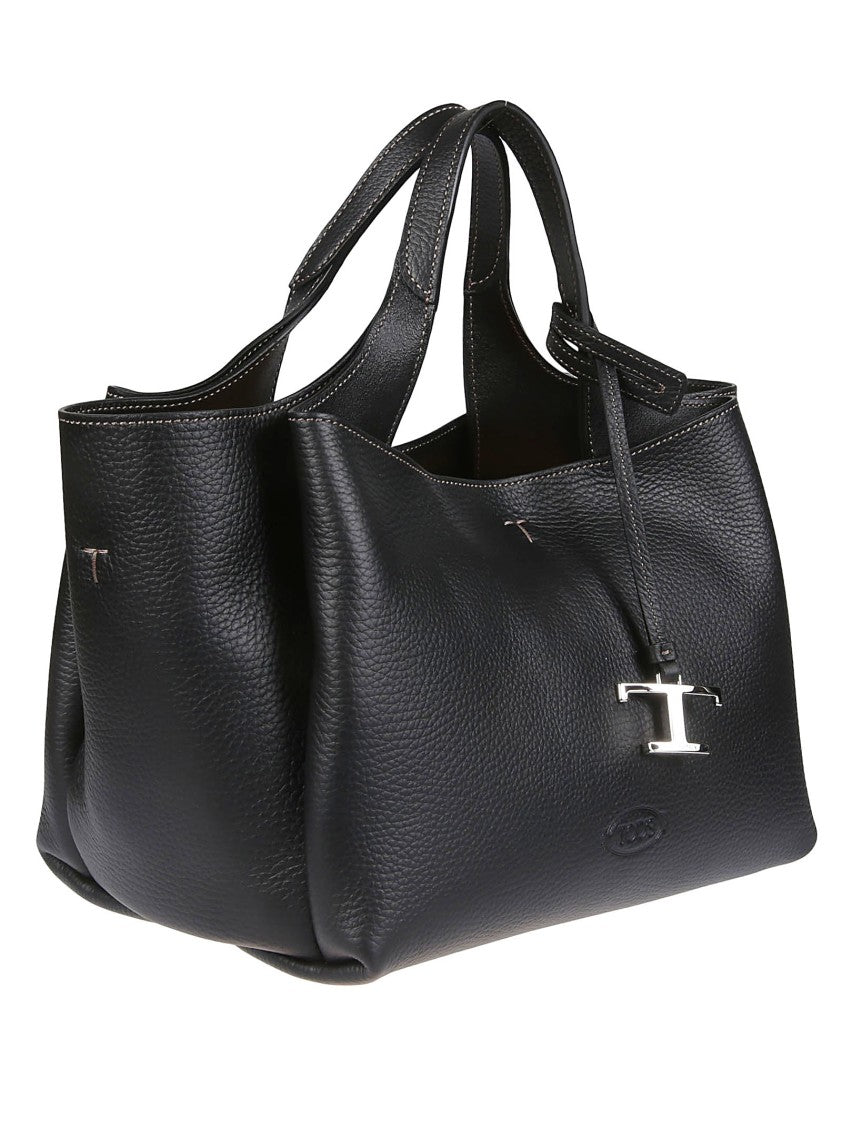 Tod's Black Mini Apa 2 Structured Calf Leather Shoulder Bag