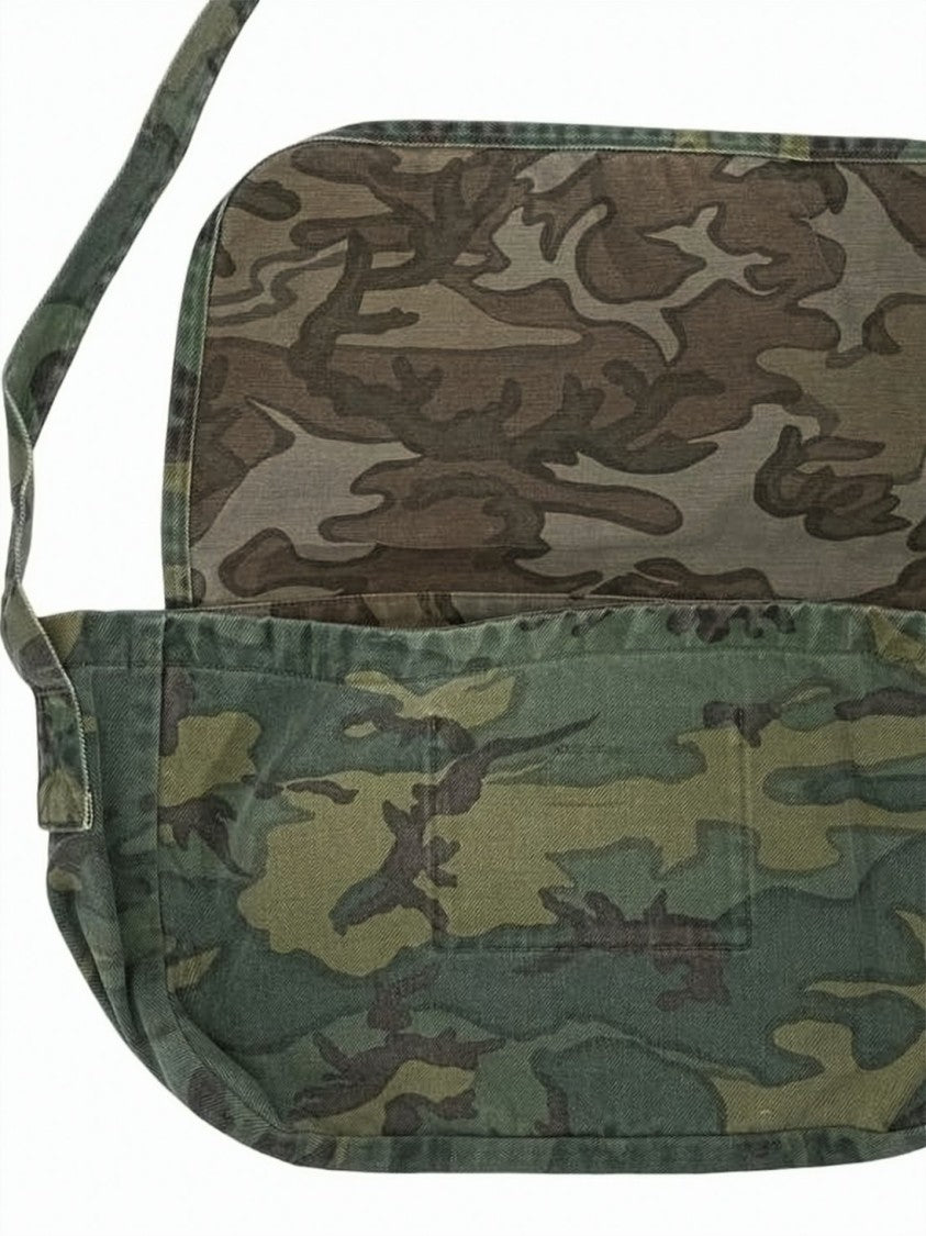 Needles Camouflage Pattern Cotton Shoulder Bag