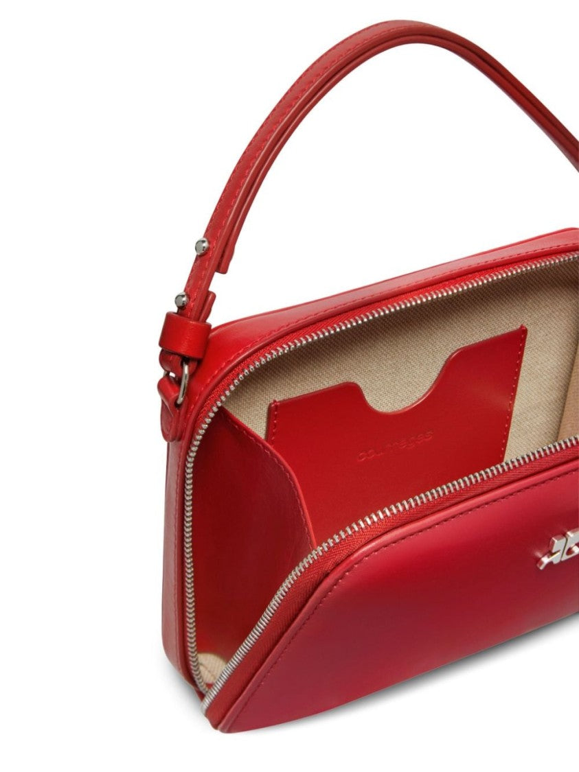 Courrèges Ruby Red Calf Leather Rectangular Bag