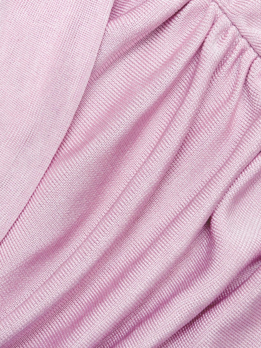 Self-Portrait Pink Jeweled Buttons Midi Dress