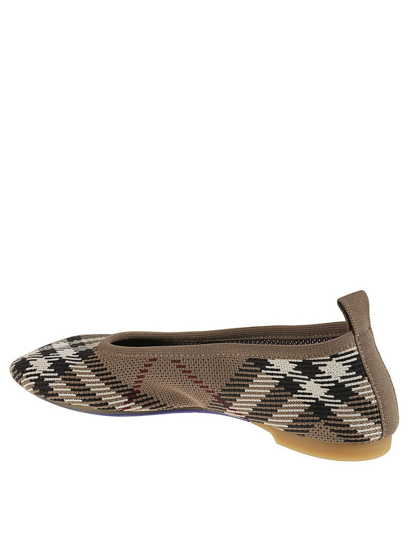 Burberry Check Pattern Flat Shoes