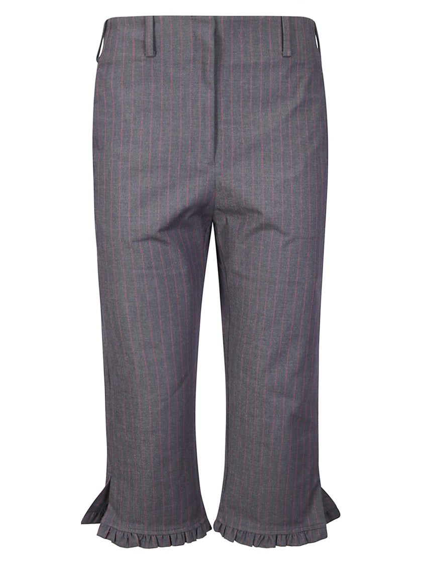 Ganni Stretch Stripe Tailoring Capri Pants