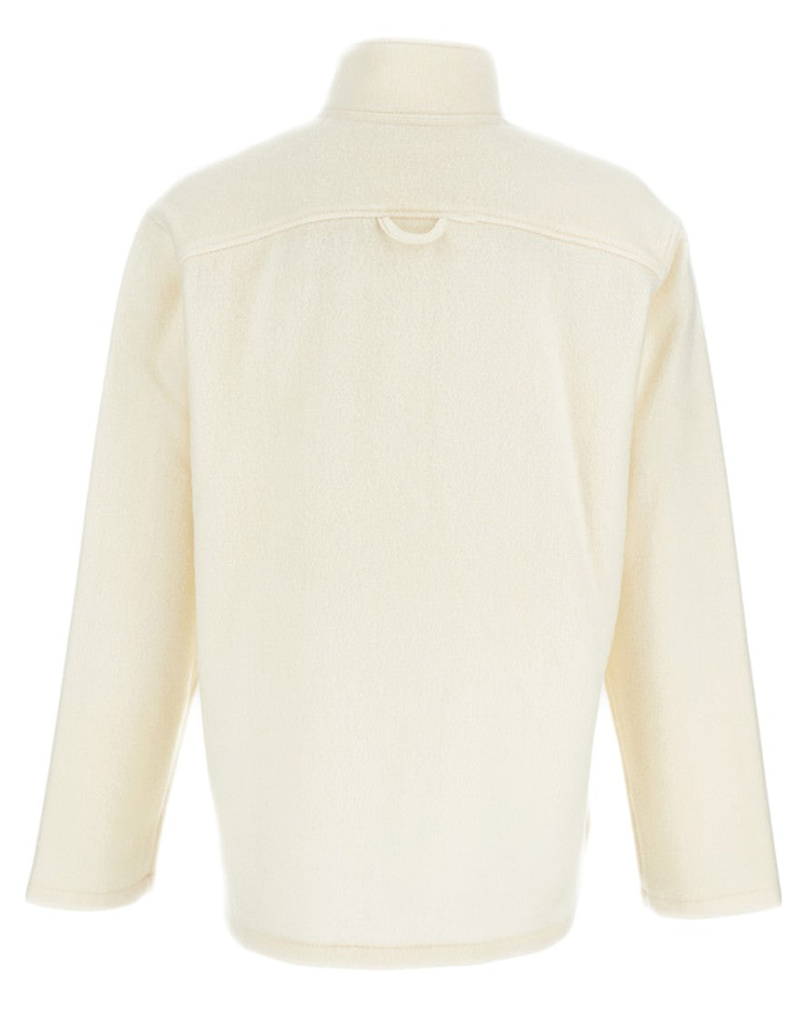 Rier Wool Turtleneck Sweatshirt With Half-Zip Closure