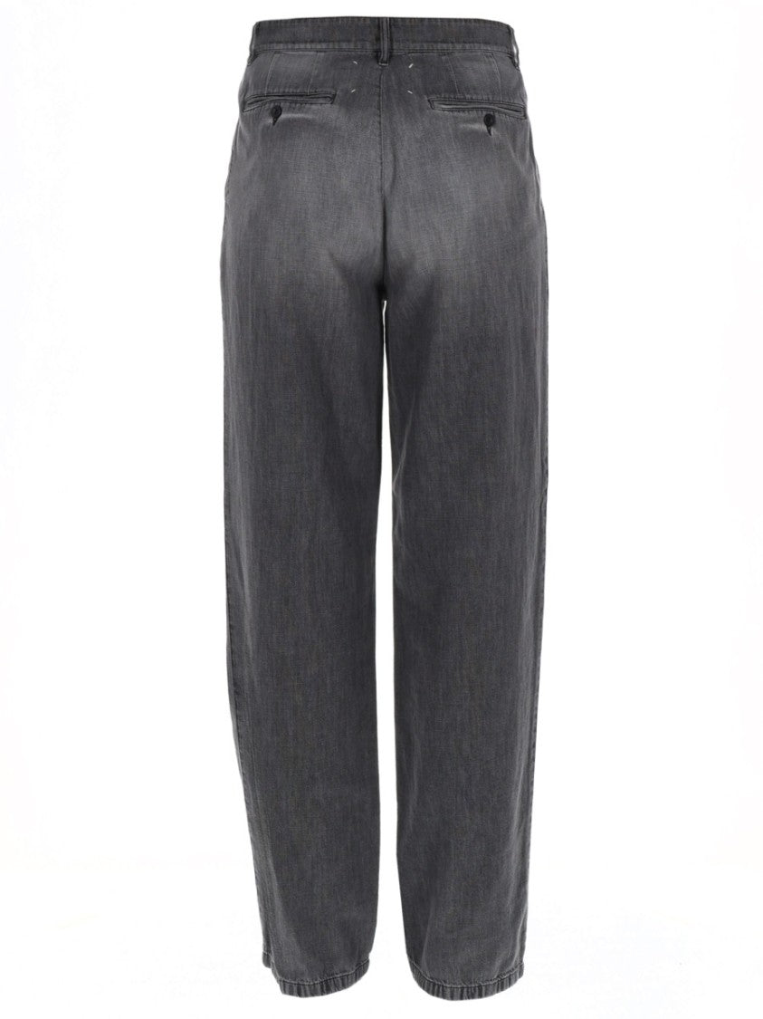 Maison Margiela Faded Black Subtle Whiskering Denim Jeans