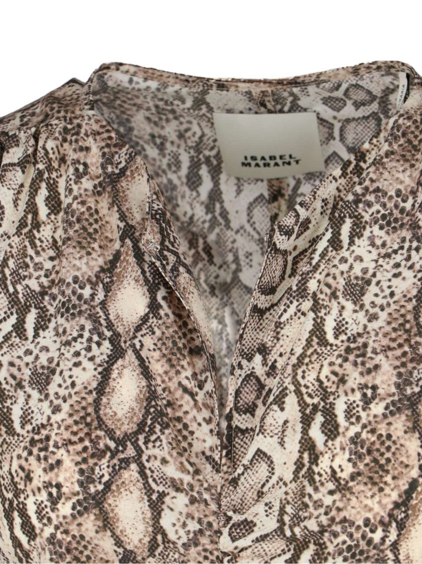 Isabel Marant "Octavia" Midi Shirt Dress – Beige