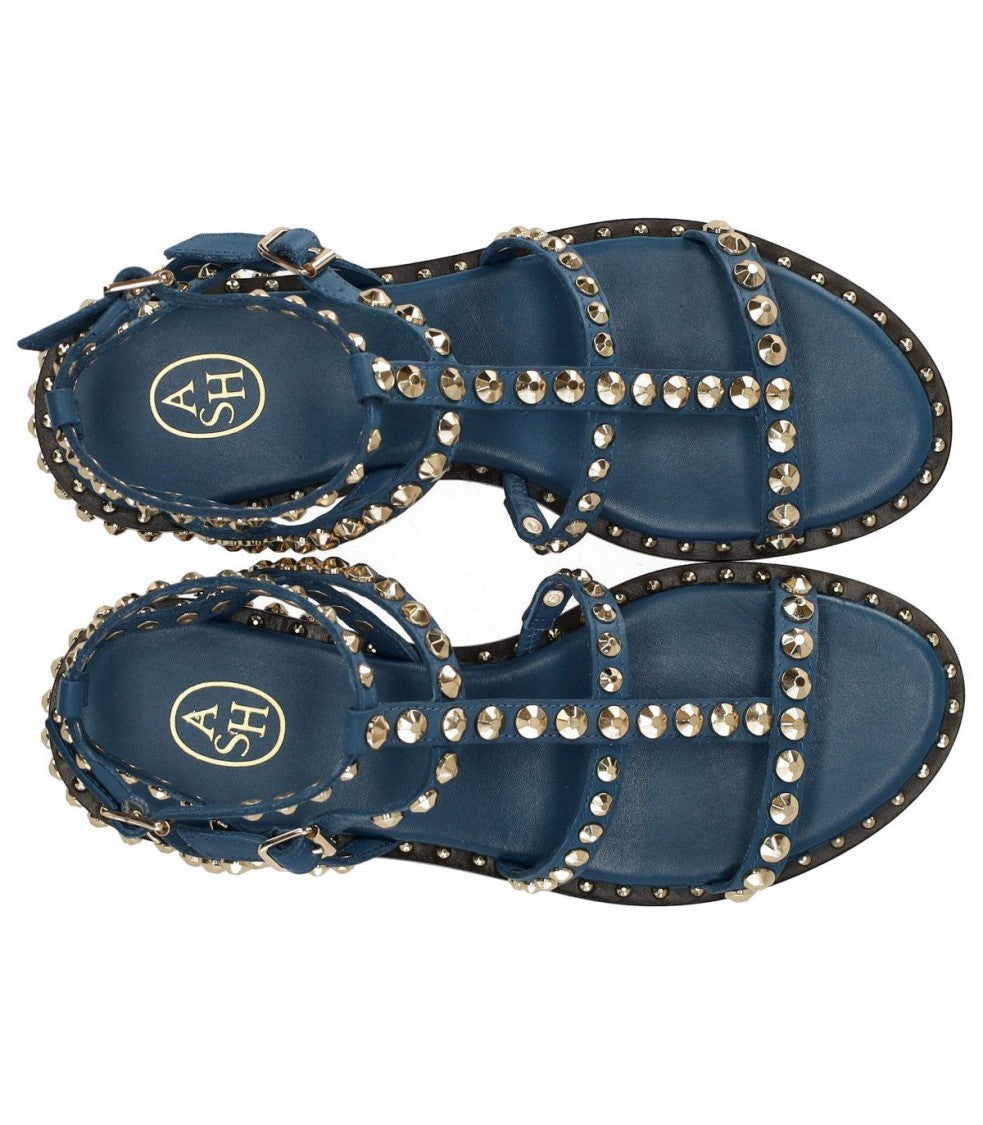 Ash Precious Blue Flat Sandal
