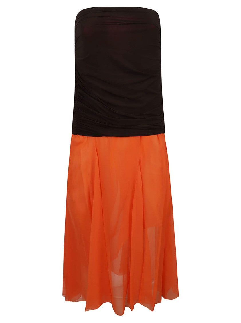 Tory Burch Strapless Dress With Gathered Bodice