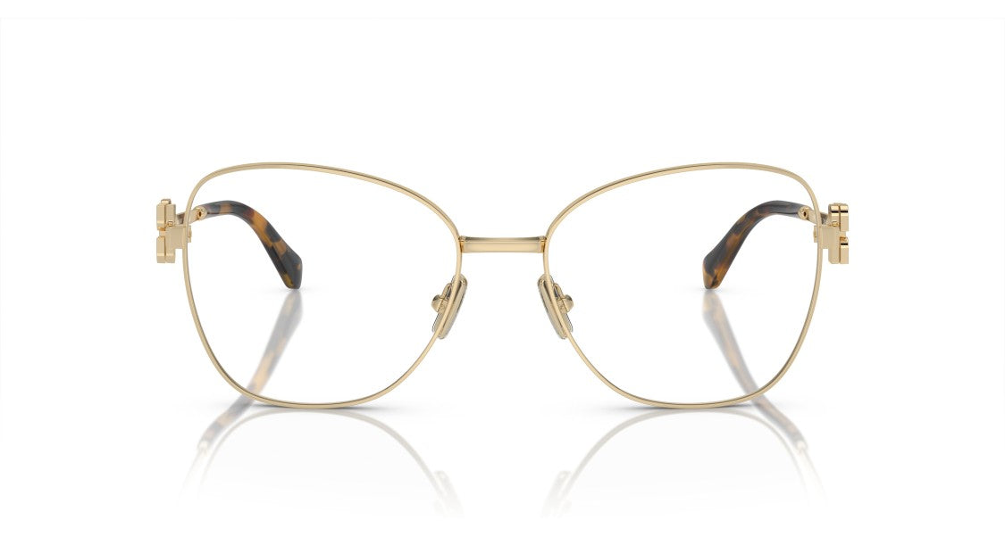 Miu Miu 0Mu 50Xv Oversized Gold Metal Frame Eyeglasses