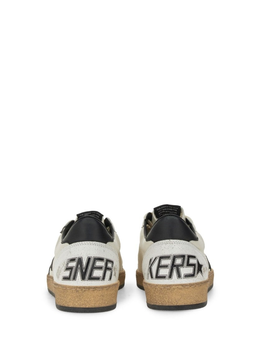 Golden Goose Ball Star Low-Top Distressed Leather Sneakers