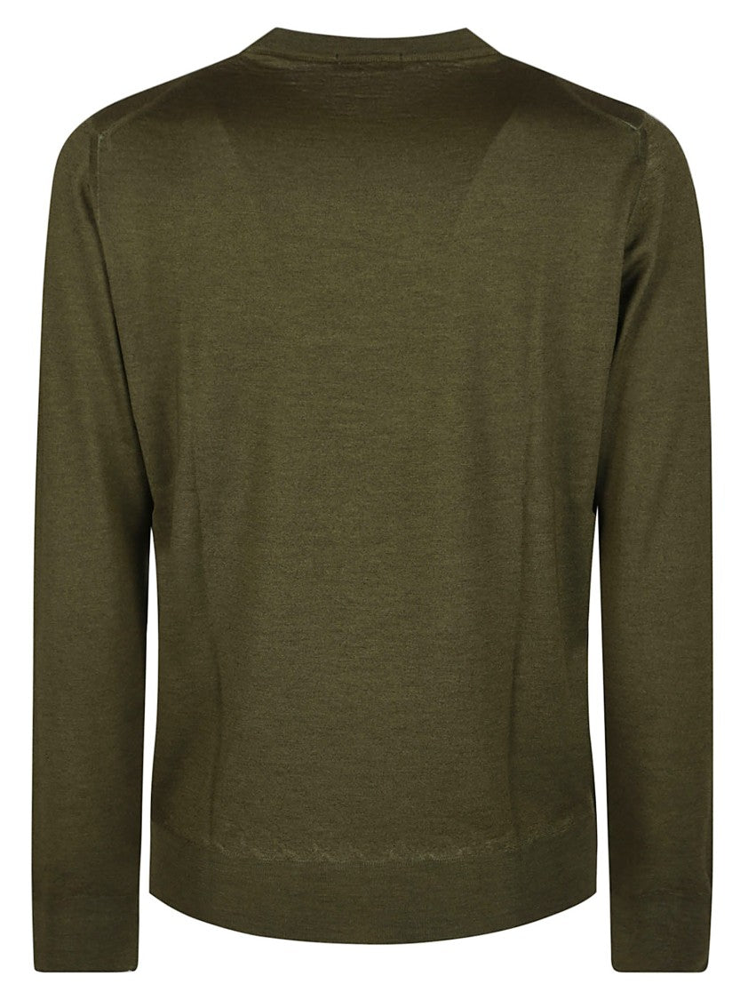 Drumohr Olive Rasato Merino Sweater
