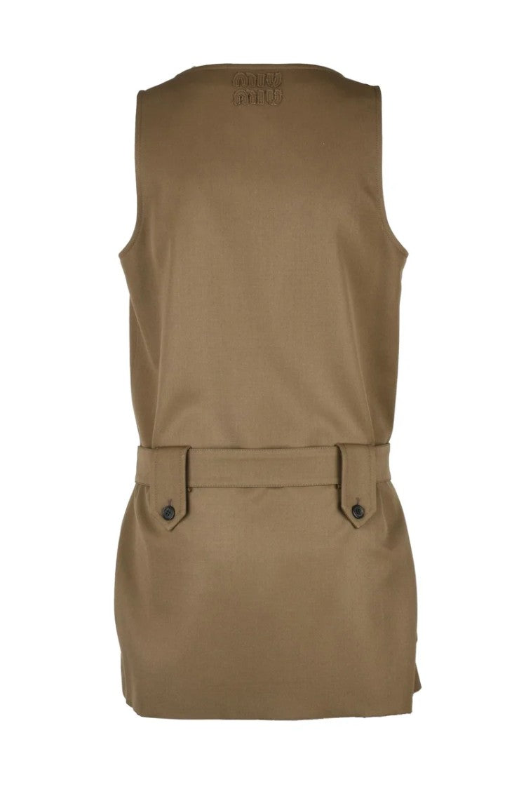Miu Miu Short Dress - Khaki