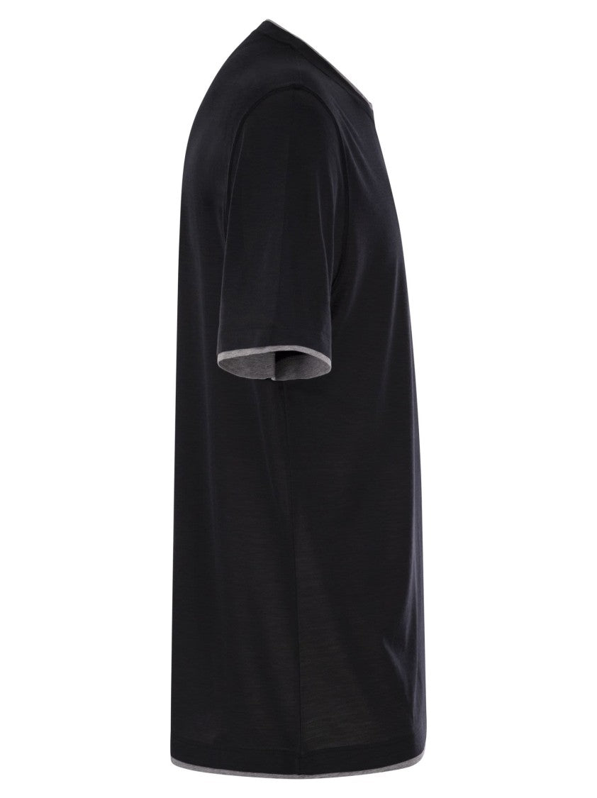 Brunello Cucinelli Silk And Cotton T-Shirt