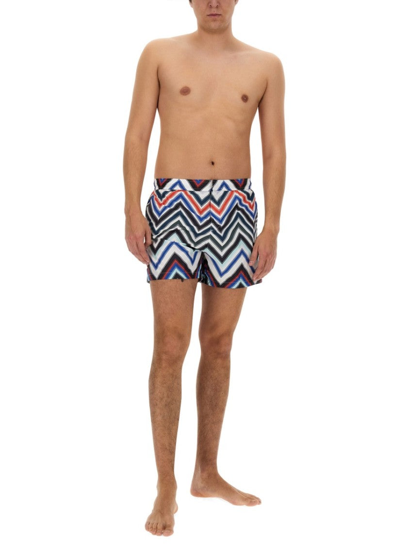 Missoni Vibrant Zigzag Pattern Swimsuit By Missoni