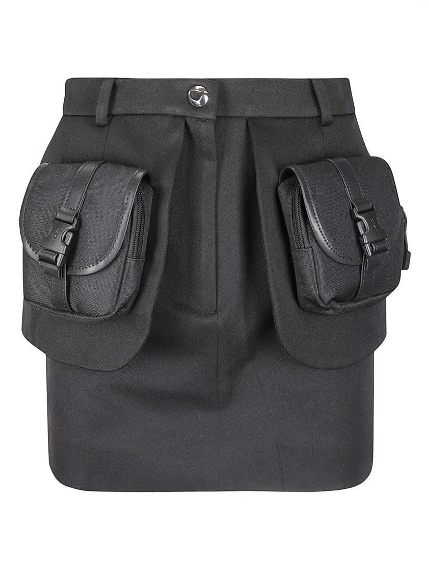 Coperni Structured Mini Skirt With Front Button